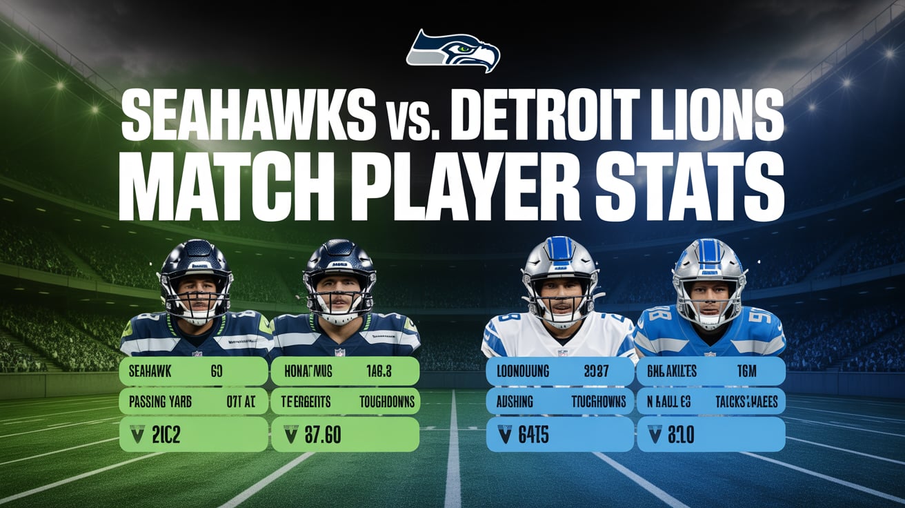 Seahawks vs. Detroit Lions Match Player Stats